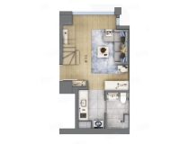 loftC户型， 公寓， 建筑面积约30.00平米