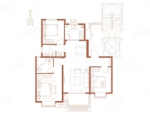 B3户型， 3室2厅2卫1厨， 建筑面积约120.00平米