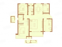 127㎡户型， 3室2厅2卫1厨， 建筑面积约127.00平米