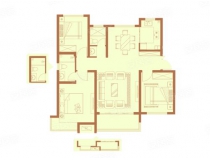 117㎡户型， 3室2厅2卫1厨， 建筑面积约117.00平米